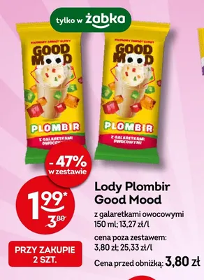 Lody Plombir Good Mood z galaretkami owocowymi promocja w Żabka
