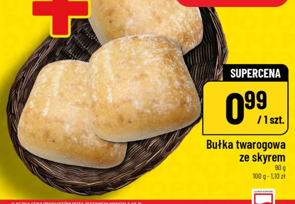 Bułka twarogowa ze skyrem promocja w POLOmarket