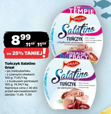 Tuńczyk Salatino z kuskusem perłowym Graal promocja w Netto