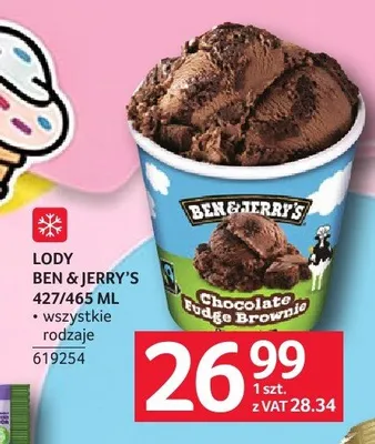 Lody BEN & JERRY'S promocja w Selgros