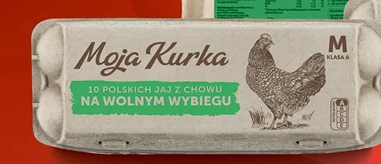 Jaja z chowu na wolnym wybiegu Moja Kurka M 10szt. promocja w Biedronka