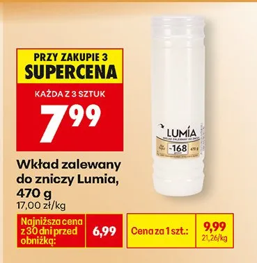 Wkład zalewany do zniczy promocja w Biedronka