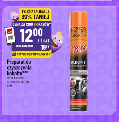 Preparat do czyszczenia kokpitu Moje Auto Kokpit błyszczący promocja w POLOmarket