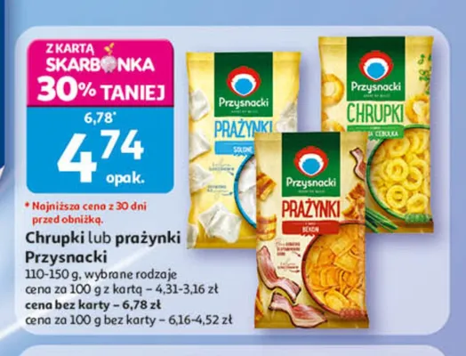 Chrupki lub prażynki Przysnacki promocja w Auchan