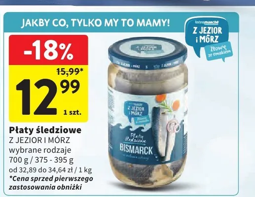 Płaty śledziowe Bismarck Z Jezior i Mórz promocja w Intermarche