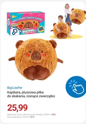 Kapibara pluszowa piłka do skakania rosnące zwierzątko BigCutePet promocja w Smyk