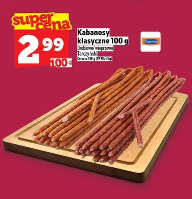 Kabanosy klasyczne drobiowe wieprzowe Tarczyński promocja w TOPAZ