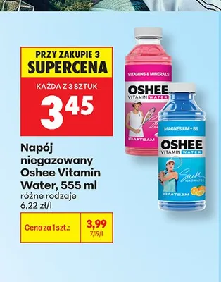 Napój niegazowany Oshee Vitamin Water Magnesium B6 promocja w Biedronka
