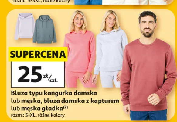 Bluza typu kangurka damska Inextenso promocja w Auchan