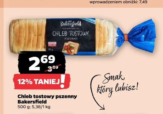 Chleb tostowy pszenny Bakersfield promocja w Netto
