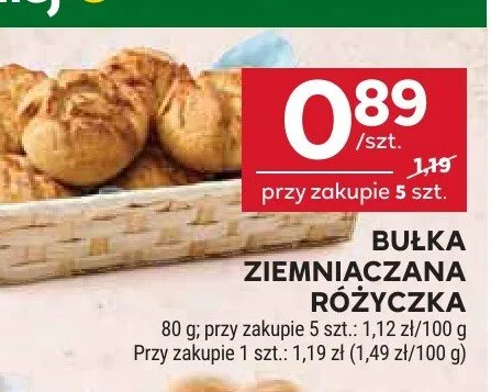 Bułka ziemniaczana różyczka promocja w Stokrotka