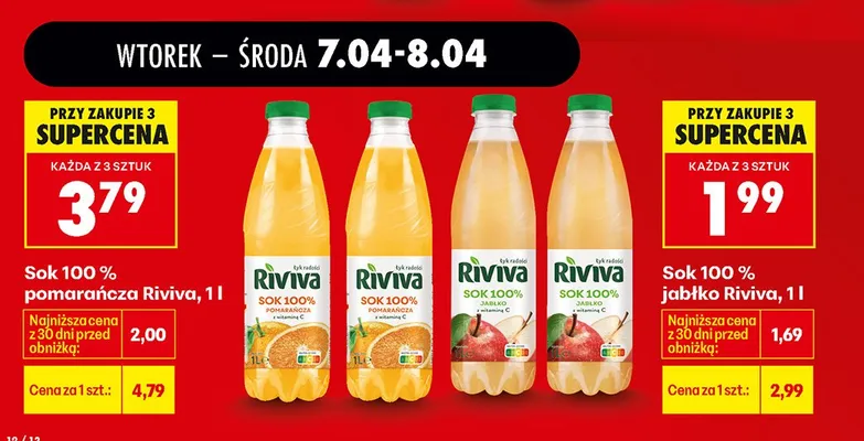 Sok 100% pomarańcza promocja w Biedronka