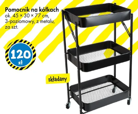 Pomocnik na kółkach 45 × 30 × 77 cm promocja w Tedi