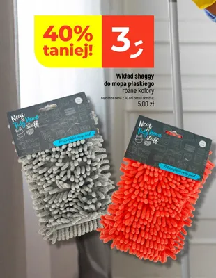 Wkład shaggy do mopa płaskiego różne kolory promocja w Dealz