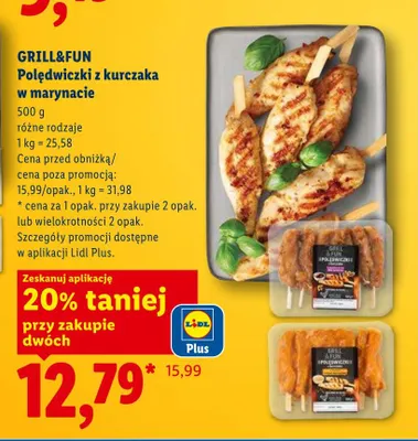 Polędwiczki z kurczaka w marynacie GRILL&FUN promocja w Lidl