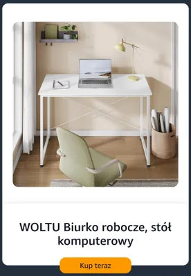 Biurko robocze Woltu promocja w Amazon
