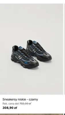 Sneakersy niskie New Balance czarne promocja w Lounge by Zalando