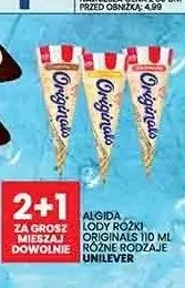 Lody rożki Originals Algida promocja w Wafelek