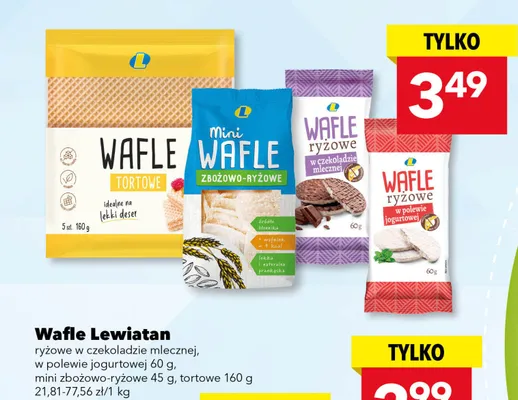 Wafle Lewiatan tortowe 160g promocja w LEWIATAN
