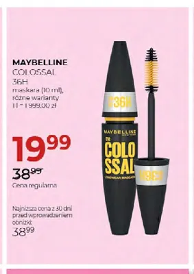Maskara Colossal 36H Maybelline promocja w Drogerie Jawa