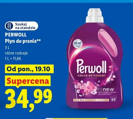 Płyn do prania Perwoll promocja w Lidl