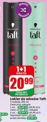 Lakier do włosów Taft Power promocja w Dino