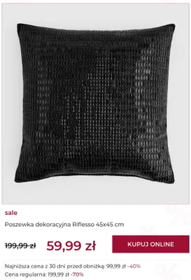 Poszewka dekoracyjna Riflesso 45x45 cm promocja w home&you