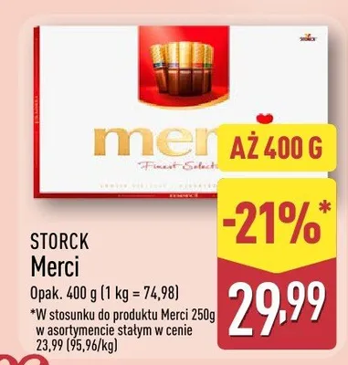 Praliny Merci promocja w Aldi