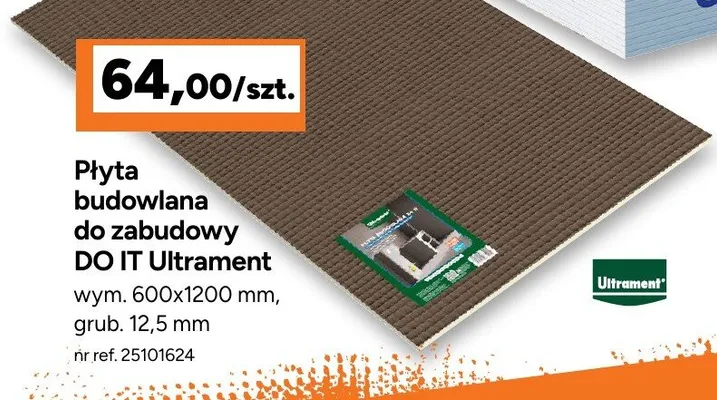 Płyta budowlana do zabudowy Ultrament DO IT promocja w Bricoman