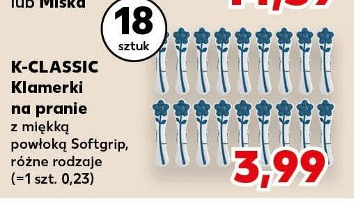 Klamerki na pranie z miękką powłoką Softgrip K-CLASSIC promocja w Kaufland