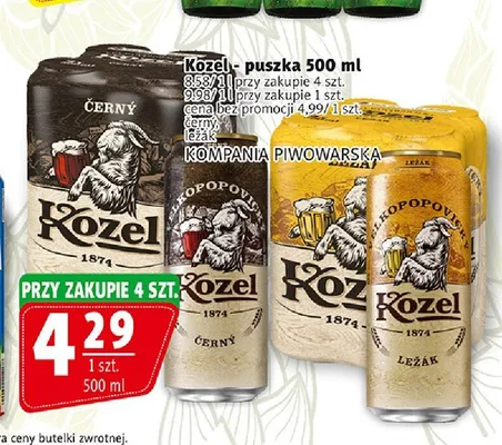 Piwo Kozel Ležák promocja w Prim Market
