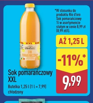 Sok pomarańczowy XXL Rio D'oro promocja w Aldi