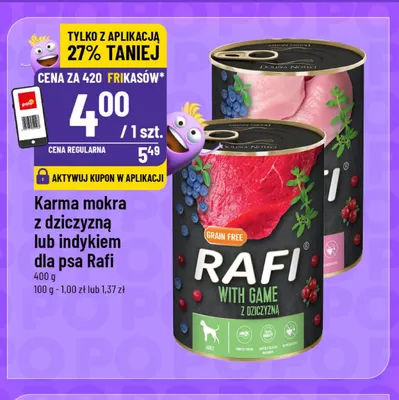 Karma mokra z dziczyzną dla psa Rafi promocja w POLOmarket