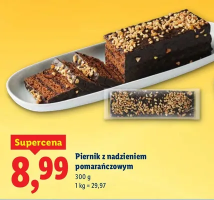 Piernik z nadzieniem pomarańczowym promocja w Lidl