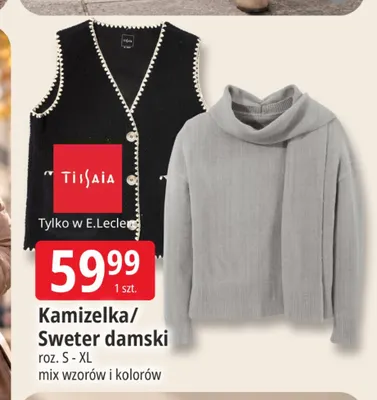 Sweter damski Tissaia promocja w Leclerc