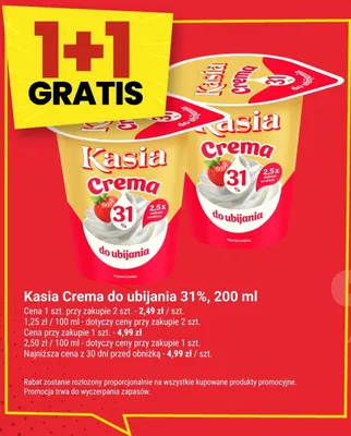 Kasia Crema do ubijania 31% promocja w Twój Market