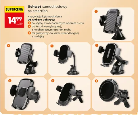 Uchwyt samochodowy na smartfon promocja w Biedronka