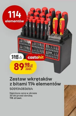 Zestaw wkrętaków z bitami Forge Steel 114 elementów promocja w Castorama