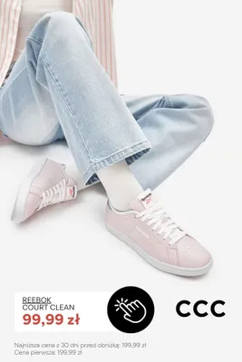 Buty sportowe Reebok Court Clean promocja w CCC