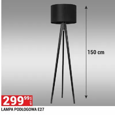 Lampa podłogowa E27 150 cm promocja w Merkury Market