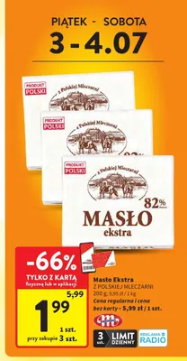 Masło ekstra Z Polskiej Mleczarni promocja w Intermarche