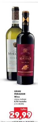 Wino białe Gran Mirador White Blend promocja w Kaufland