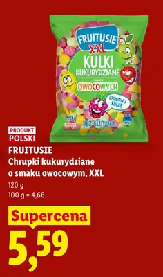 Chrupki kukurydziane o smaku owocowym Fruitusie XXL promocja w Lidl