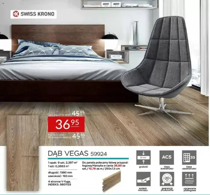 Panele laminowane Dąb Vegas 59924 8mm AC5 promocja w Abra Meble