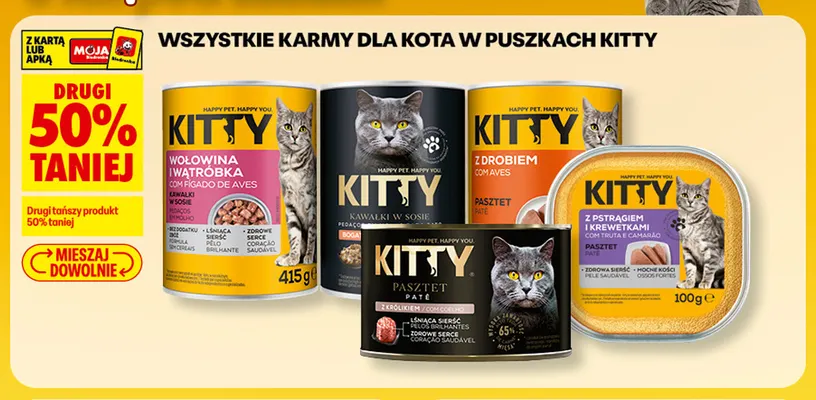 Karmy dla kota w puszkach Kitty promocja w Biedronka