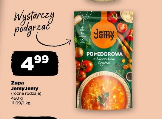 Zupa pomidorowa z kurczakiem i ryżem JemyJemy promocja w Netto