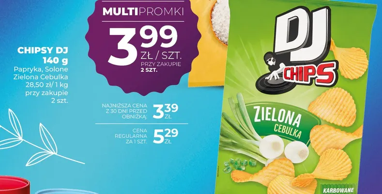 Chipsy zielona cebulka promocja w Duży Ben