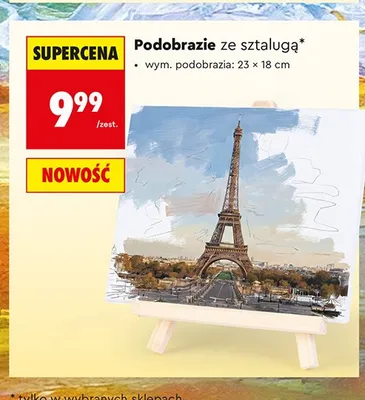 Podobrazie ze sztalugą LOOZZ 23x18 cm promocja w Biedronka