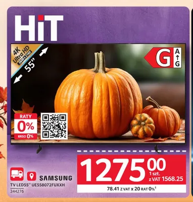 Tv LED 55'' UE558072FUXXH Samsung promocja w Selgros