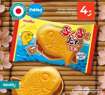 Wafelek z nadzieniem w kształcie ryby Meito promocja w Dealz